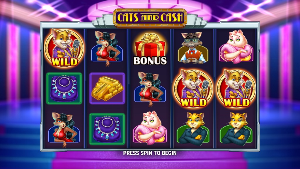 Screenshot of Cats and Cash slot from Play’n Go