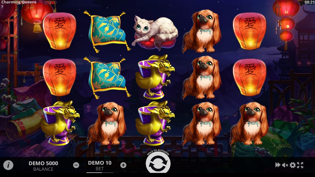 Screenshot of Charming Queens slot from Evoplay Entertainment