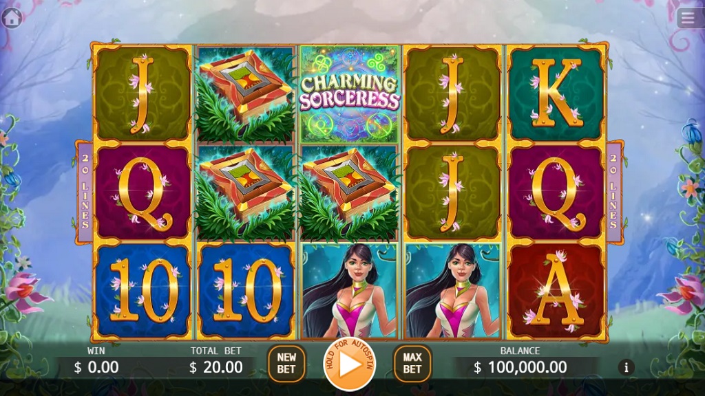 Screenshot of Charming Sorceress slot from Ka Gaming