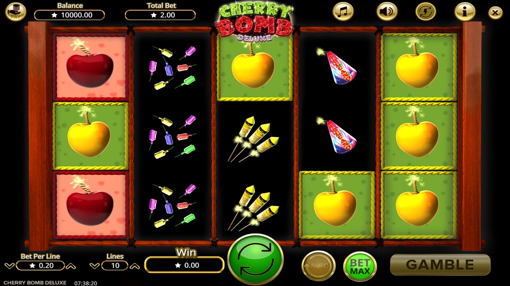 Screenshot of Cherry Bomb Deluxe slot from Booming Games