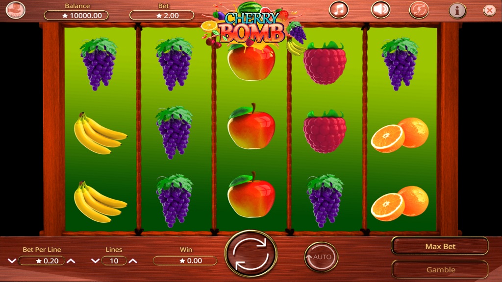 Screenshot of Cherry Bomb slot from Booming Games