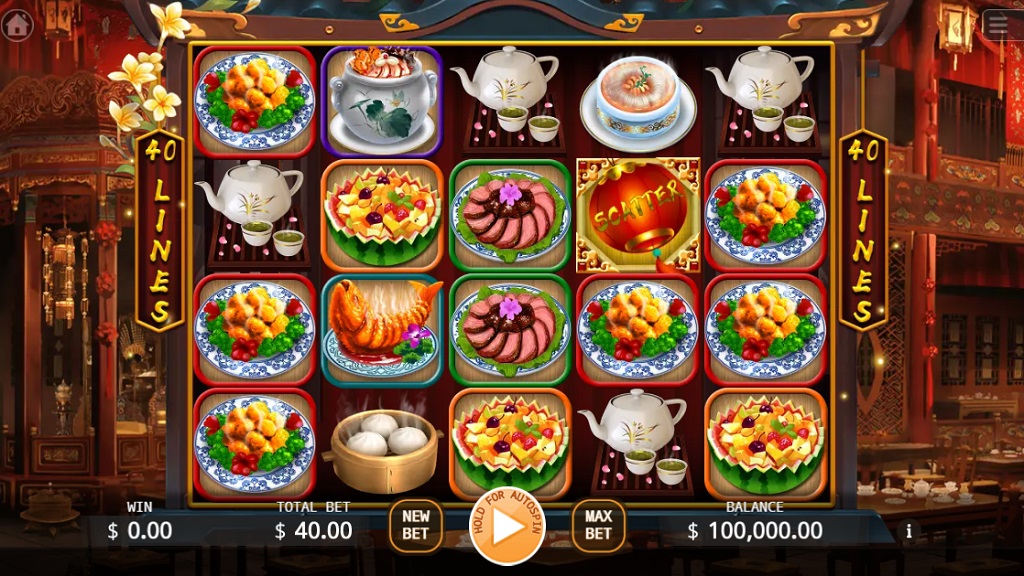 Screenshot of Chinese Feast slot from Ka Gaming