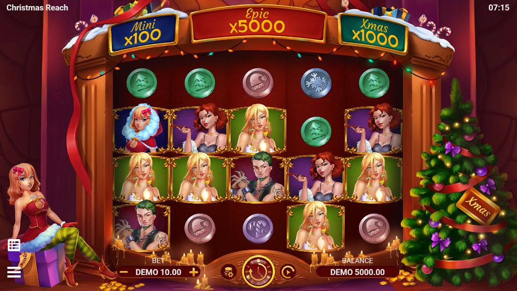 Screenshot of Christmas Reach slot from Evoplay Entertainment