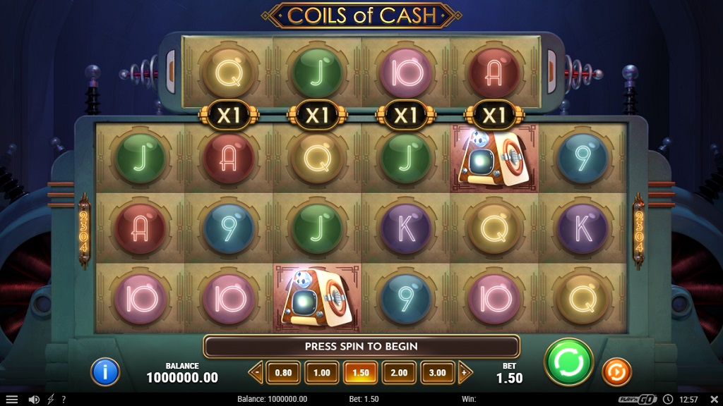 Screenshot of Coils of Cash slot from Play’n Go