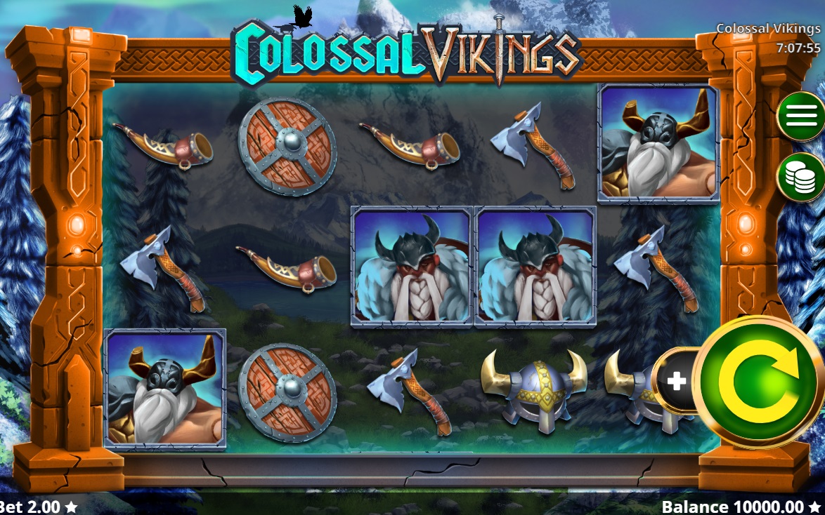 Screenshot of Colossal Vikings slot from Booming Games