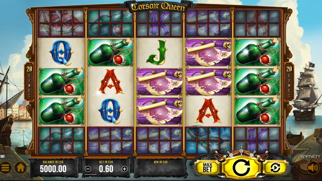 Screenshot of Corsair Queen slot from Synot