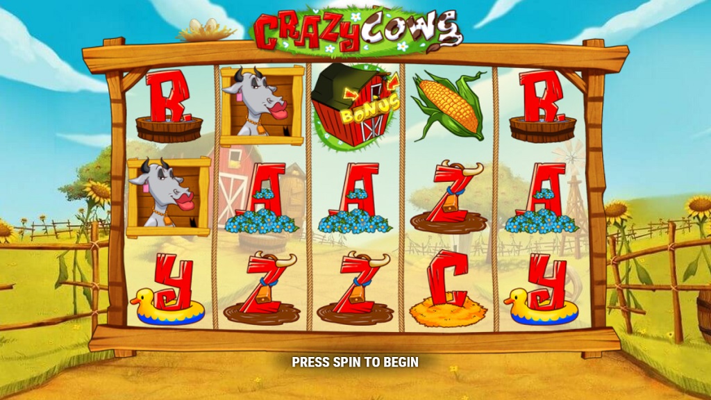 Screenshot of Crazy Cows slot from Play’n Go