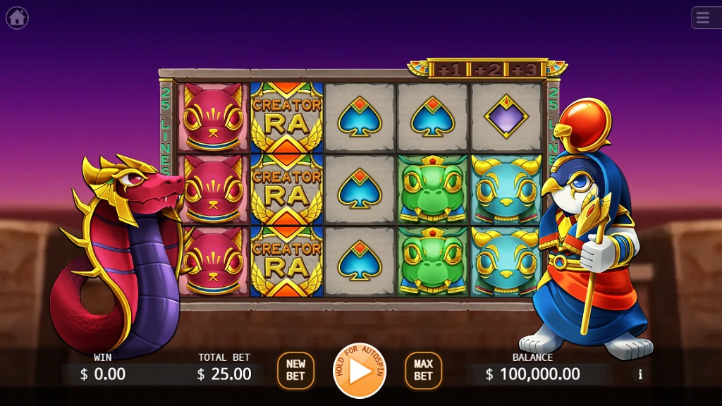 Screenshot of Creator Ra slot from Ka Gaming