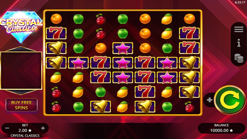 Screenshot of Crystal Classics slot from Booming Games