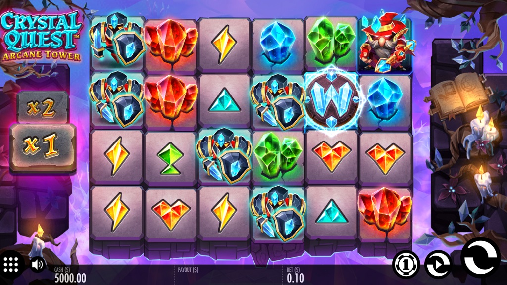 Screenshot of Crystal Quest - Arcane Tower slot from Thunderkick