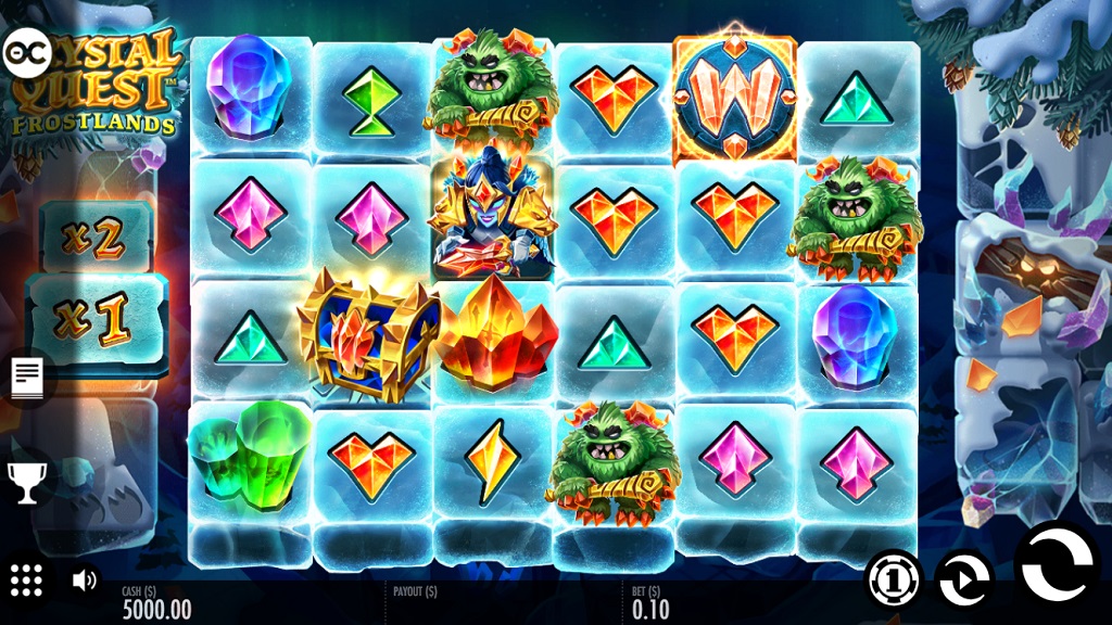 Screenshot of Crystal Quest - Frostlands slot from Thunderkick