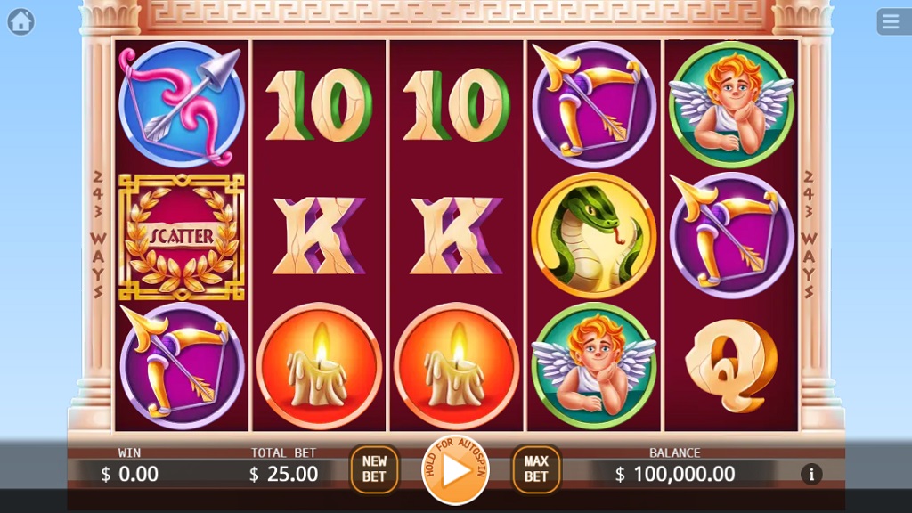 Screenshot of Cupid and Psyche slot from Ka Gaming