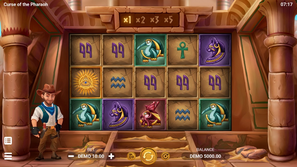 Screenshot of Curse of the Pharaoh slot from Evoplay Entertainment