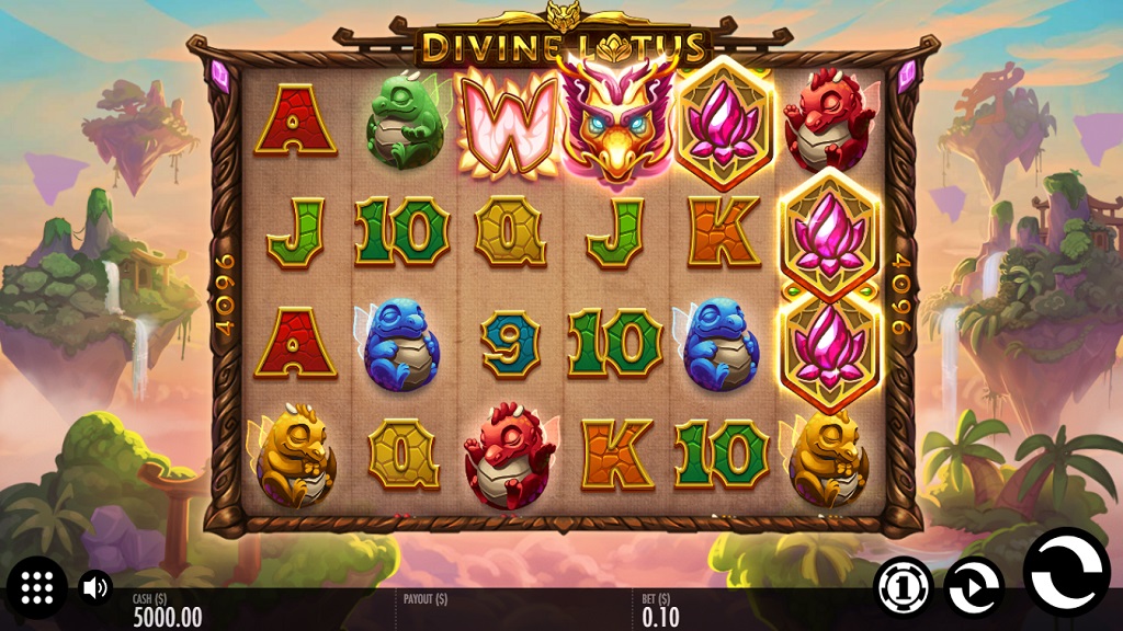 Screenshot of Divine Lotus slot from Thunderkick