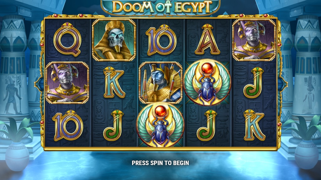 Screenshot of Doom of Egypt slot from Play’n Go