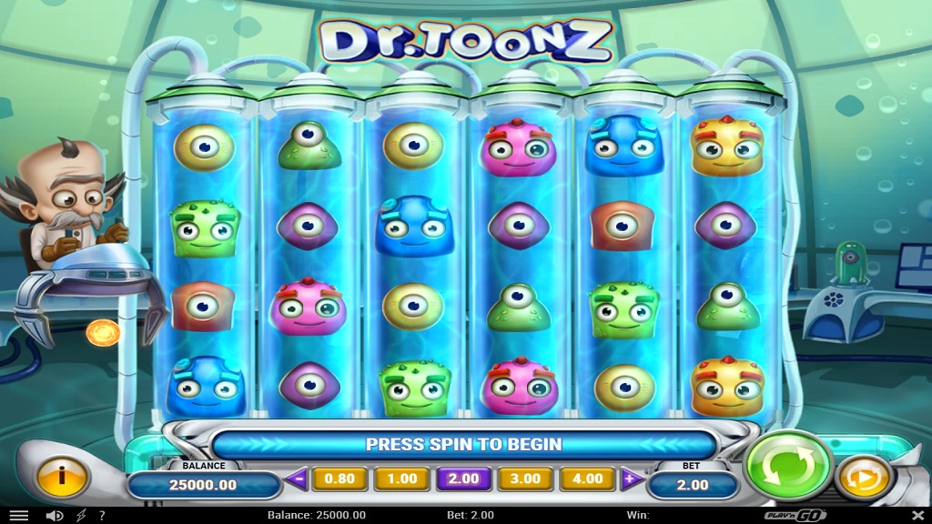 Screenshot of Dr Toonz slot from Play’n Go