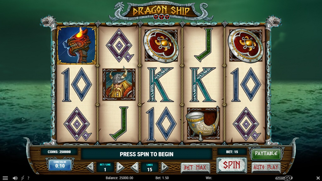 Screenshot of Dragon Ship slot from Play’n Go