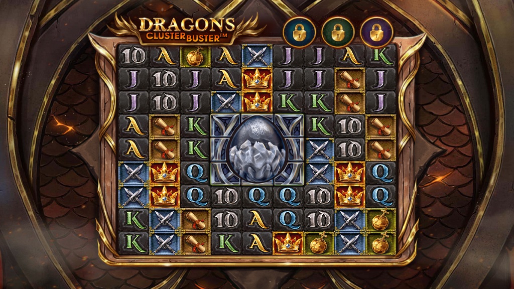 Screenshot of Dragons Clusterbuster slot from Red Tiger Gaming