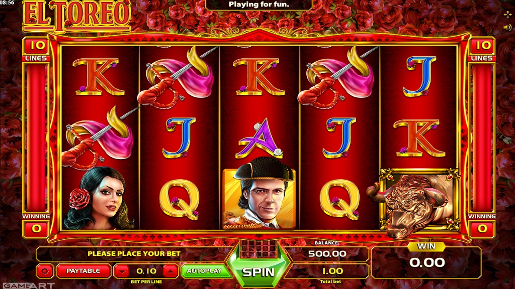 Screenshot of El Toreo slot from GameArt