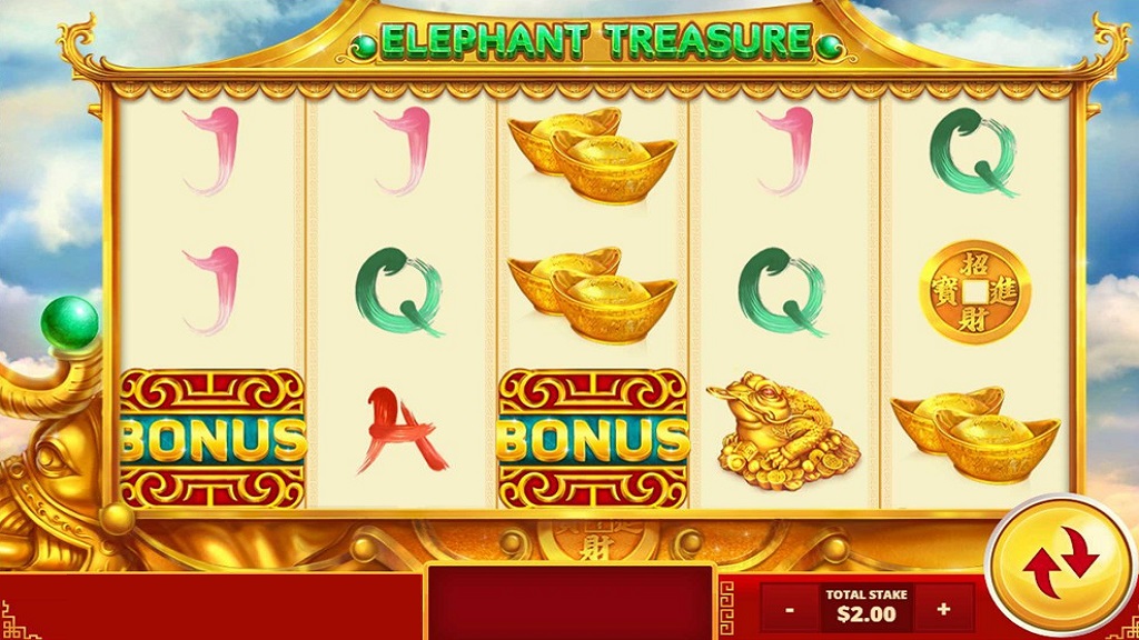 Screenshot of Elephant Treasure slot from Red Tiger Gaming
