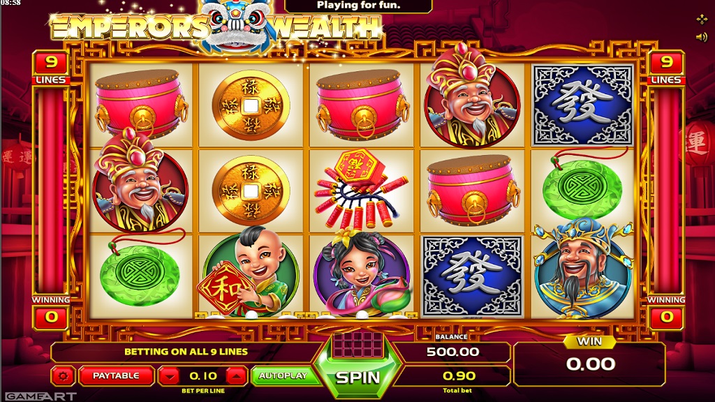 Screenshot of Emperors Wealth slot from GameArt