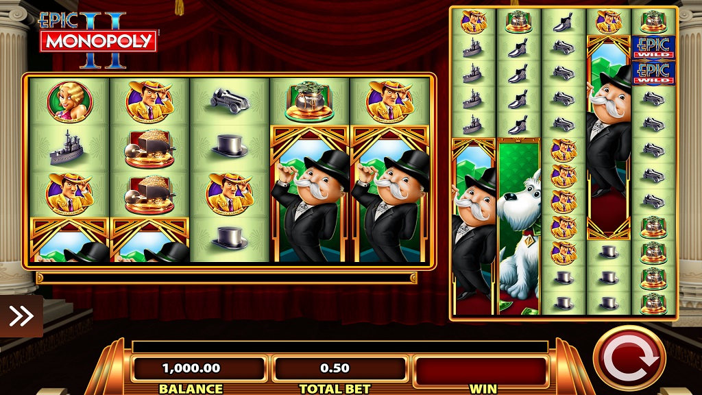 Screenshot of Epic Monopoly II slot from SG Gaming
