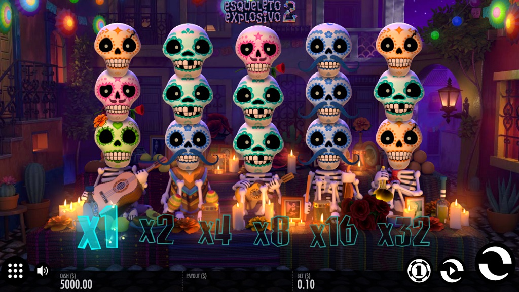 Screenshot of Esqueleto Explosivo 2 slot from Thunderkick