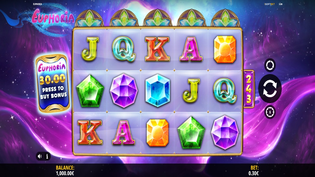 Screenshot of Euphoria slot from iSoftBet