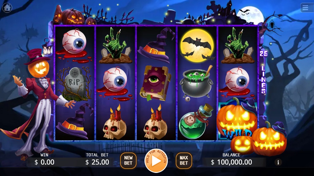 Screenshot of Evil Pumpkin slot from Ka Gaming