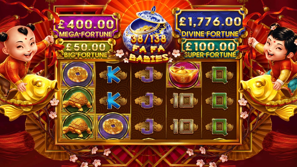 Screenshot of Fa Fa Babies slot from Red Tiger Gaming