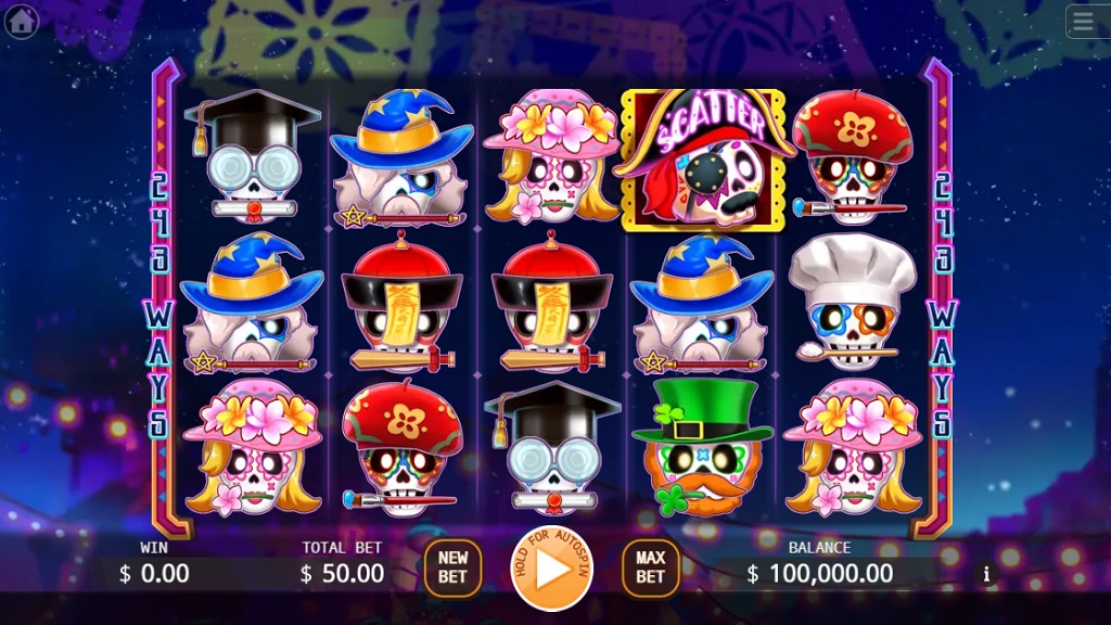 Screenshot of Fashion Bones slot from Ka Gaming