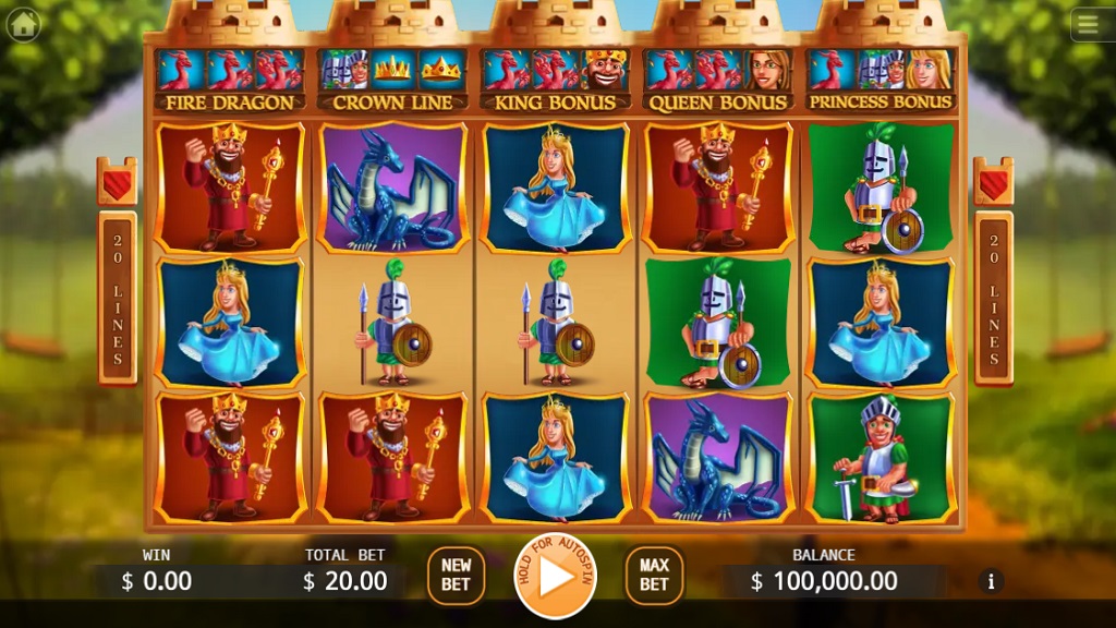 Screenshot of Fire Dragons slot from Ka Gaming