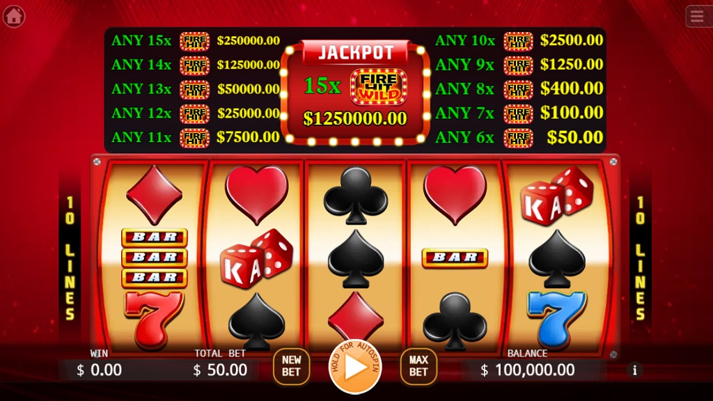 Screenshot of Fire Hit slot from Ka Gaming