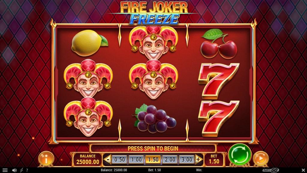 Screenshot of Fire Joker Freeze slot from Play’n Go