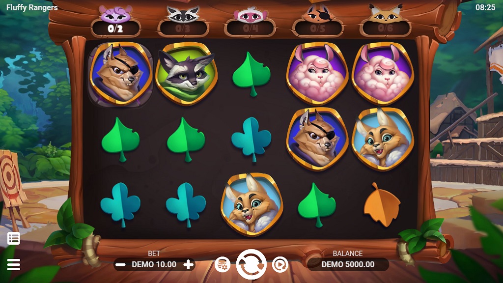 Screenshot of Fluffy Rangers slot from Evoplay Entertainment