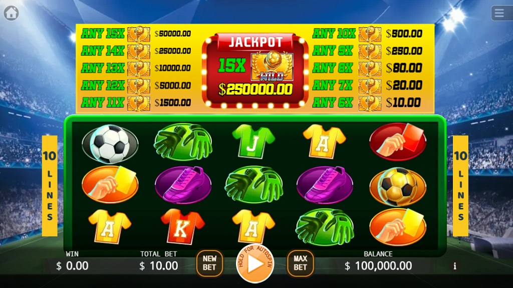 Screenshot of Football Mania slot from Ka Gaming