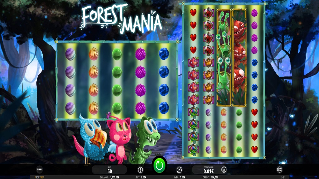 Screenshot of Forest Mania slot from iSoftBet