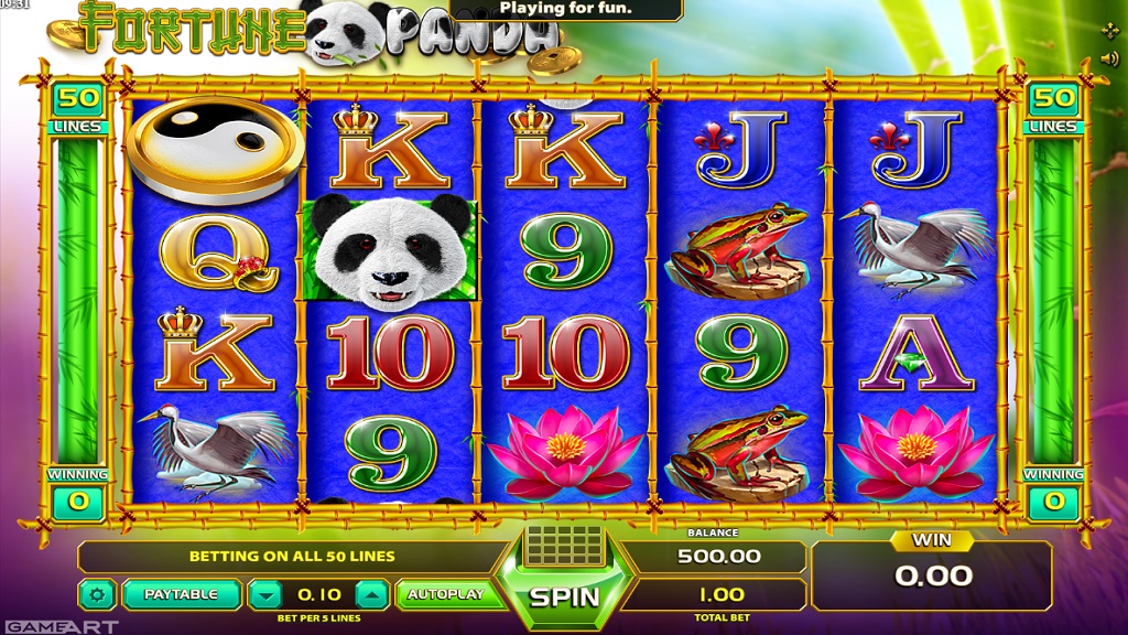 Screenshot of Fortune Panda slot from GameArt