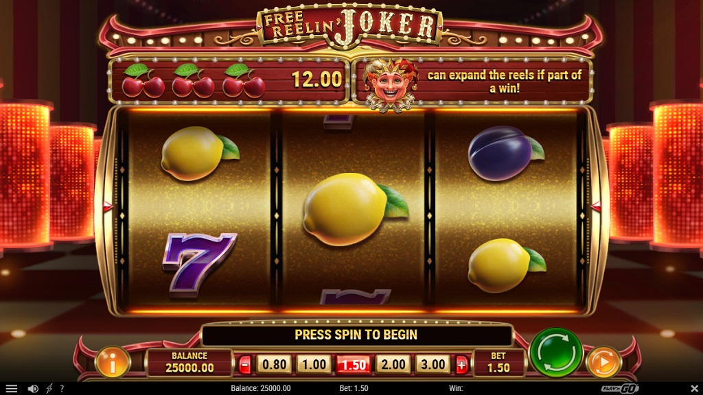 Screenshot of Free Reelin Joker slot from Play’n Go