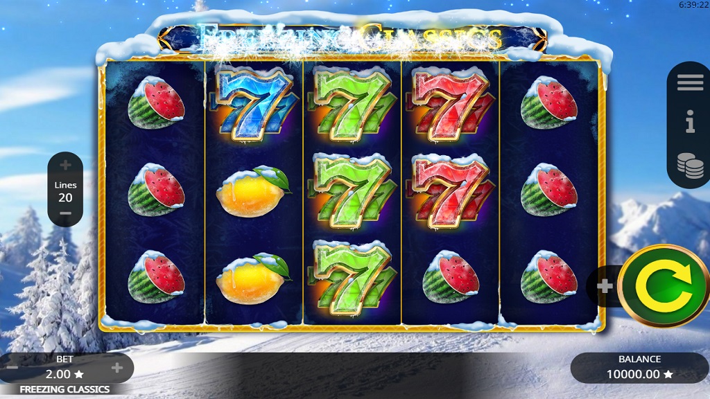 Screenshot of Freezing Classics slot from Booming Games