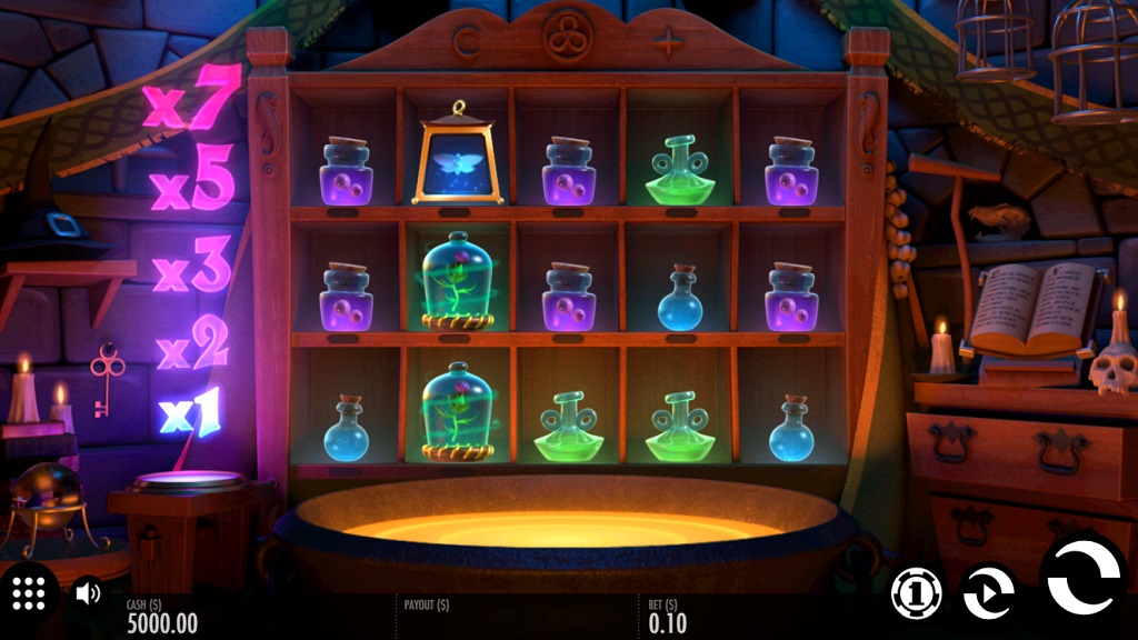 Screenshot of Frog Grog slot from Thunderkick