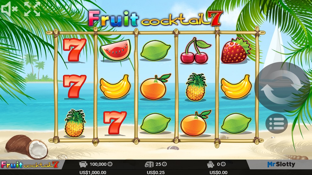 Screenshot of Fruit Cocktail 7 slot from Mr Slotty