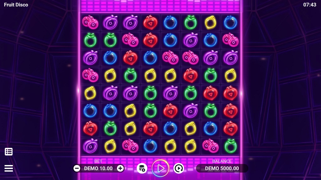 Screenshot of Fruit Disco slot from Evoplay Entertainment