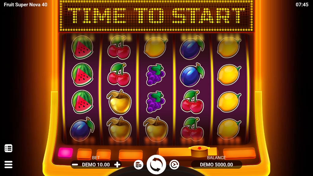 Screenshot of Fruit Super Nova 40 slot from Evoplay Entertainment