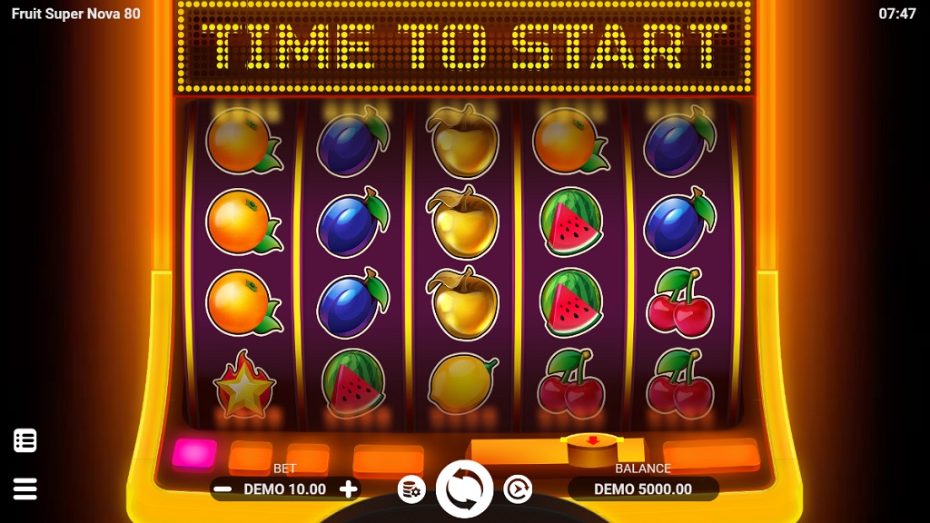 Screenshot of Fruit Super Nova 80 slot from Evoplay Entertainment