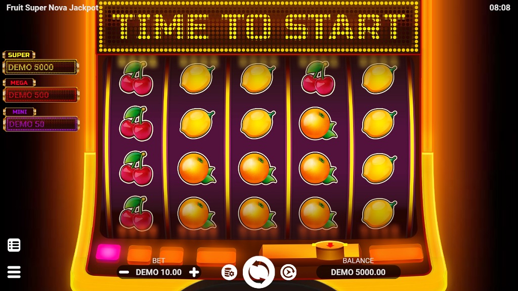 Screenshot of Fruit Super Nova Jackpot slot from Evoplay Entertainment