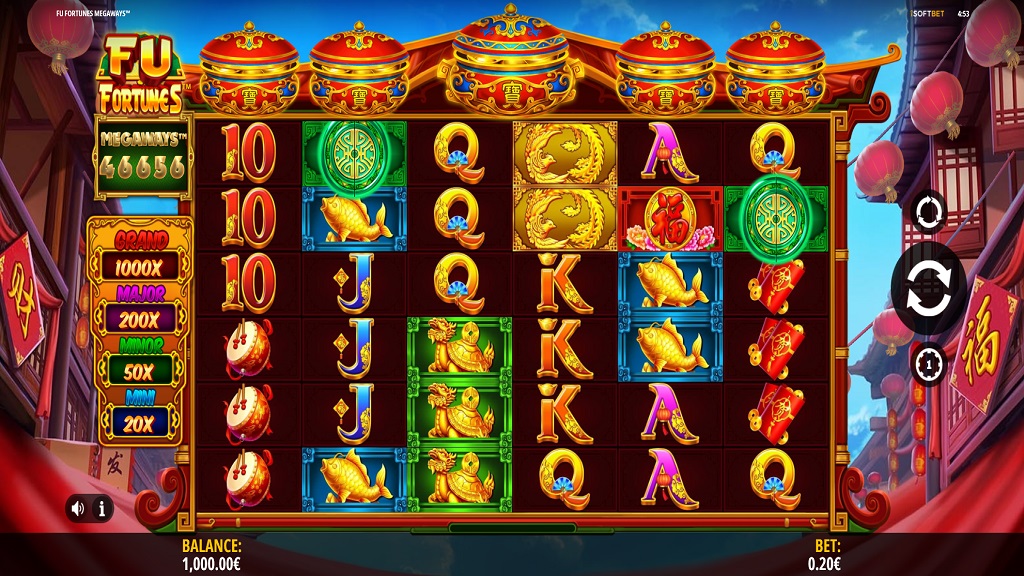 Screenshot of Fu Fortunes Megaways slot from iSoftBet