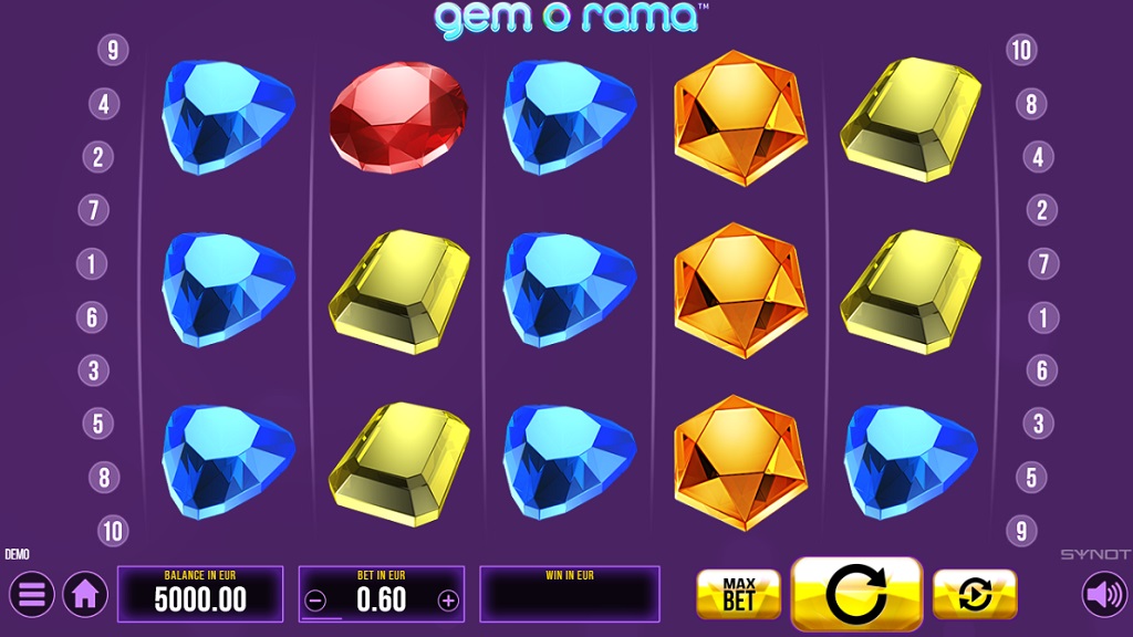 Screenshot of Gem-O-Rama slot from Synot