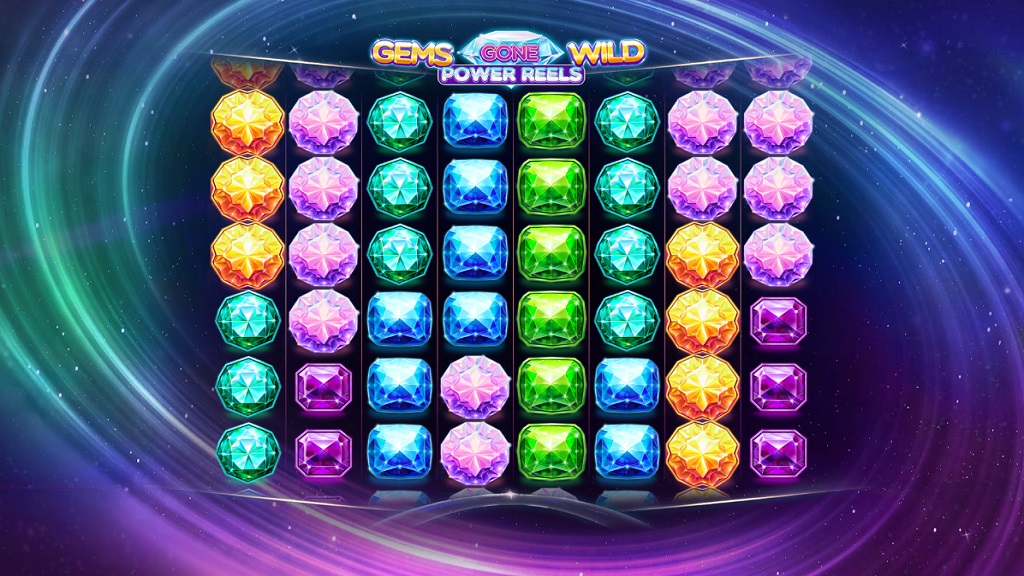 Screenshot of Gems Gone Wild Power Reels slot from Red Tiger Gaming