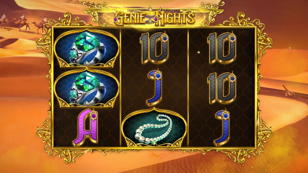 Screenshot of Genie Nights slot from Red Tiger Gaming